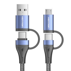 벤션 4in1 100W PD C to C타입 고속충전케이블 CTL 1.5m, 1개