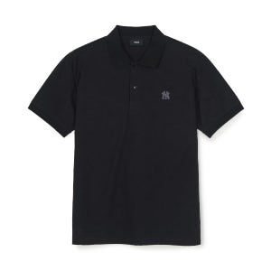 [MLB] 다이아 모노그램 자카드 카라 티셔츠 NY (Black) 3APQM0163