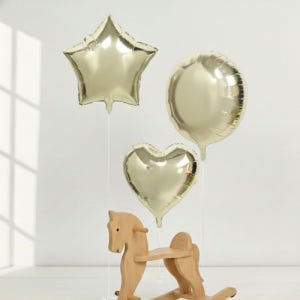 18인치 플래티넘 골드 포인트 호일 풍선 3종