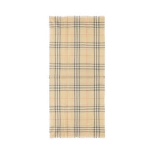 26 SS 버버리 체크 프레이드 에지 스카프 베이지 8106063