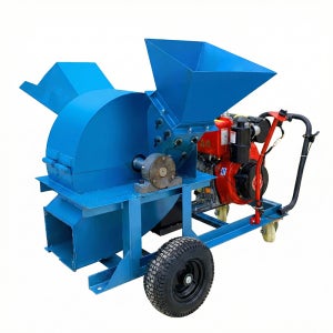 대용량 더블호퍼 목재 파쇄기 엔진형 듀얼타입 분쇄기