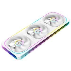 컴퓨터 케이스 3팬 일체형 TRIDENT 시리즈 튜닝팬 화이트 360