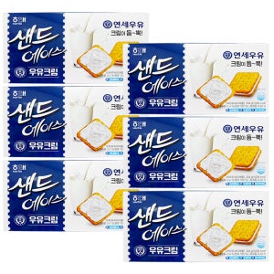 해태 샌드 에이스 우유크림 204g X 12개 대용량 학교간식 과자