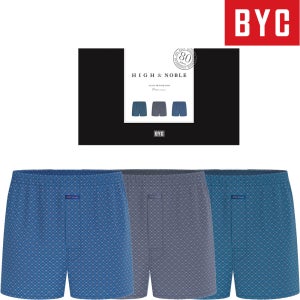 BYC 남성 고급순면 트렁크팬티 사각팬티 박서 80수 3매입세트