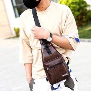 카이스 가죽 슬링백 스마트 메신저백