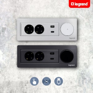 르그랑 빌트인 플랫 사각회전콘센트 2구+USB a타입 c타입 매립 고속 무선충전