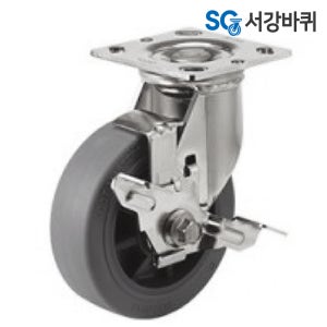 고급 중량 스텐바퀴 SPM130(5인치) 호텔 부식방지 바퀴 캐스터 130mm 회전브레이크