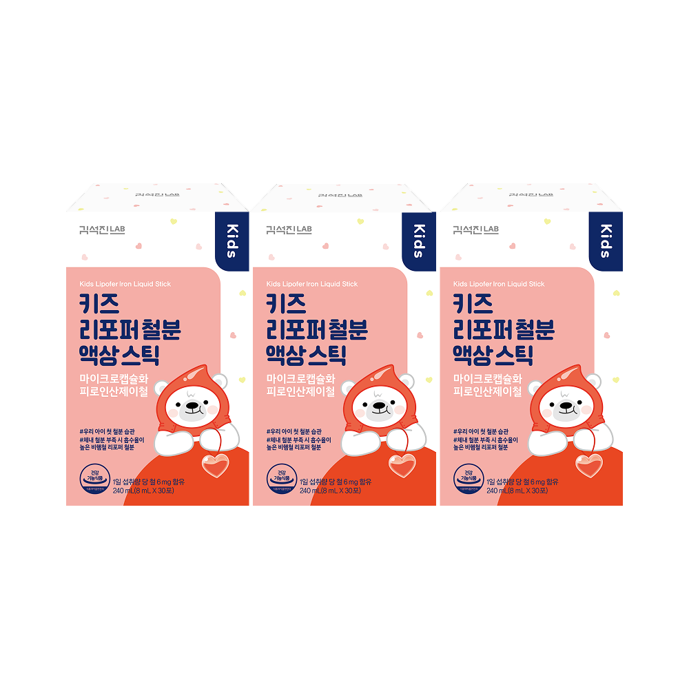 김석진랩 키즈 리포퍼 철분 액상 스틱 3박스 (90일분)