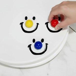 바스멜로디 변기커버손잡이 스마일 위생 변기커버 시트