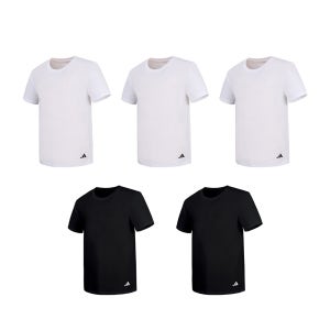 [NEW/아디다스] 남성 에센셜 반팔 티셔츠 5종세트 (화이트3개+블랙2개)