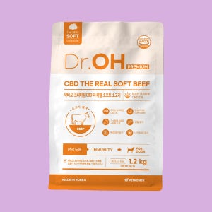 닥터오 프리미엄 위드 CBD 더 리얼 소프트 강아지사료 소고기, 1.2kg, 1개
