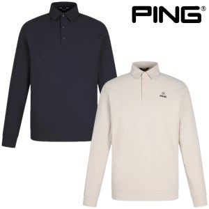 핑 골프웨어 남성 골프 티셔츠 우븐 블루종 시보리 긴팔 카라 간절기 어패럴 F1TO201