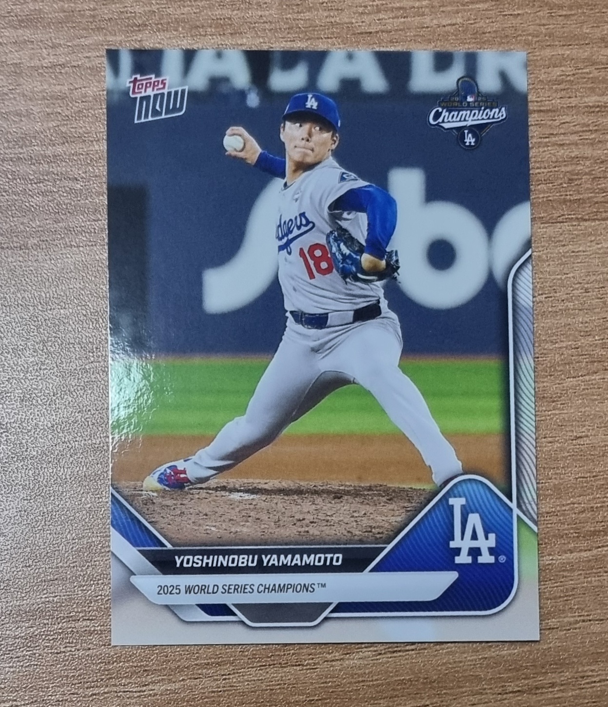 야마모토 요시노부 월드시리즈 챔피언 카드 2025 Topps Now LA Dodgers World Series Champions WS-10 MLB카드