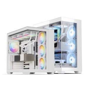 화이트 PC 라이젠9 9900X RTX5080 컴퓨터 본체 W99A3