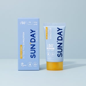 선데이모먼츠 더블 UV 디펜스 액티브 프로 선크림 / 물놀이 골프 서핑 다이빙 러닝 / 비건 리프세이프 미백 주름개선