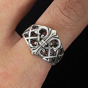 [실버맛집] 925 남자 실버반지 문양 패턴 링 유화 선택 가능