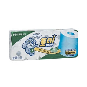 토미 화장지 2겹 50M 50롤 두루마리 엠보싱 마이크로 휴지 DBW-218