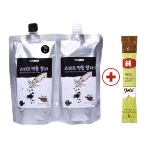 템플러스 세븐 스피드 한방 먹물칼라 헤어 염색약 500ml + 코겐 순콜라겐 3g