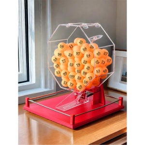 대형 복권 추첨기 로또 번호 뽑기 기계 1 레드 스몰에 50오렌지무지볼