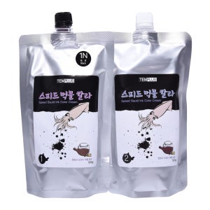 템플러스 웰빙 저자극 세븐 스피드 한방 오징어먹물 칼라 염색약 500g 새치커버