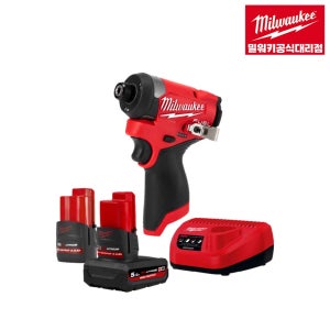 밀워키 대리점 M12 FID2-5252X GEN3 임팩 드라이버 배터리2세트