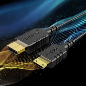 4K mini HDMI 케이블 v1.4 UHD 유연한 얇은 모니터선 0.9m, 1개