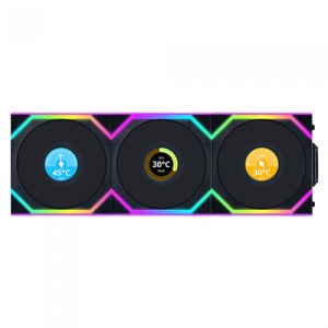 리안리 UNl FAN SL Wireless LCD 120 리버스 (3팩, 블랙)