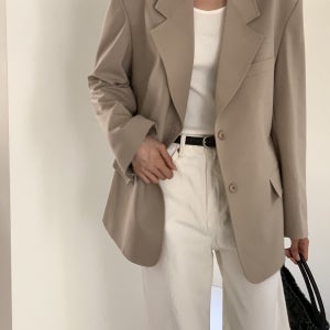 간절기 봄자켓 여성 테일러드 블레이저 롱기장 루즈핏 체형커버 데일리아우터