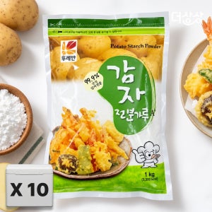뚜레반 감자전분가루 A+ 1kg (국산) x 10개/box 감자분말 감자가루