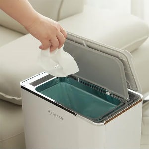 매직캔 휴지통 히포크롬 21L MH250WCR 화이트 냄새차단 무소음