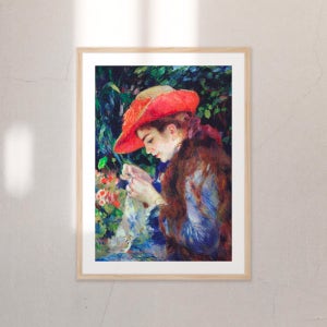 [아티쉬] 액자 / Marie-Therese Durand-Ruel Sewing, 1882, 피에르 오귀스트 르누아르(Pierre-Auguste Renoir)