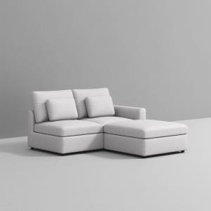 S03 소파 스툴포함, 페일그레이, 2인용,3인용(우측팔걸이)