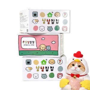 냠냠챱챱 순살 닭가슴살간식 고양이 강아지 겸용 닭고기, 22g, 100개