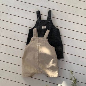 아기옷 아기 베베 유아 봄 도트 멜빵 바지 슈트