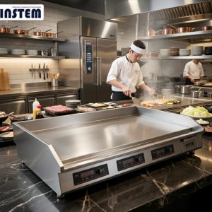 인스템그리들 KISG1200 스마트 3구 전기 부침기 철판 오꼬노미야끼 업소용 스탠딩형