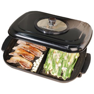 듀얼 사각 그릴 잔치팬/두가지 요리 동시 전기그릴 610x405x140