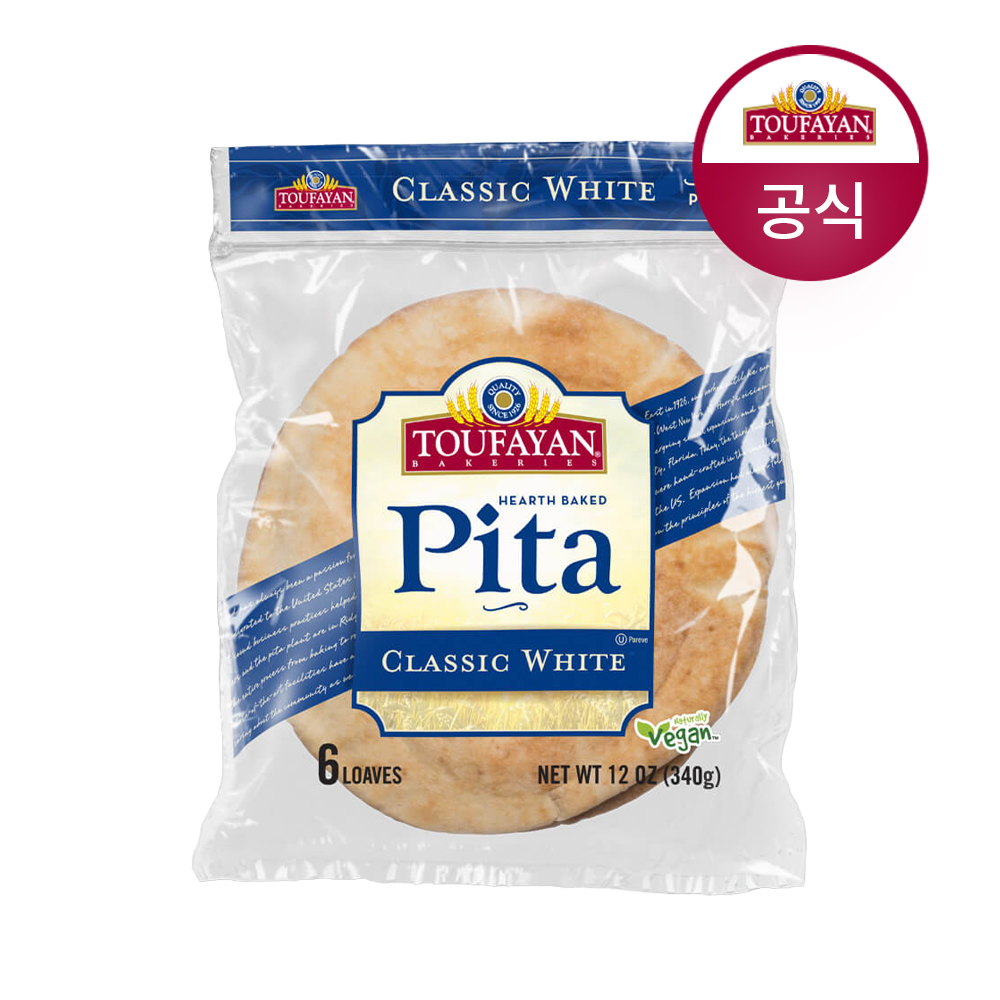 투파얀 피타브레드 포켓 샌드위치 저칼로리 건강빵 클래식화이트 340g(6개입) 1개