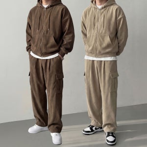 코듀로이셋업 남자후드집업세트 남자트레이닝셋업 남성츄리닝세트