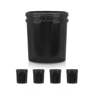 페일용기 50L 검정 원형 페일통 벌크통 양동이 버켓 3개(묶음 상품)