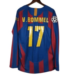 2006 바르셀로나 반 봄벨 유니폼 축구복 트레이닝복 긴팔 홈