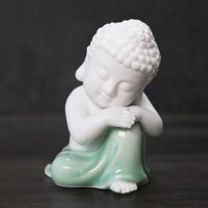 세라믹 불상 꿈꾸는 옥빛 아기부처님 소품 오브제 불교박람회 불교굿즈