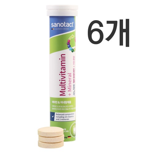 <b>자노탁트</b> 독일발포<b>비타민</b> 물에타먹는<b>비타민</b> 20정 6통 4개월분 멀티미네랄 올인원영양제