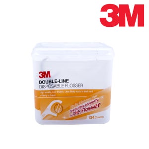 3M 일회용치실 벌크형 대용량 3종 민트치실 Y 스틱형 구강청결 치과용 더블라인 벌크, 124개입, 1개