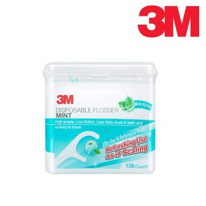 3M 일회용치실 벌크형 대용량 3종 민트치실 Y 스틱형 구강청결 치과용 싱글라인 민트 벌크, 136개입, 1개
