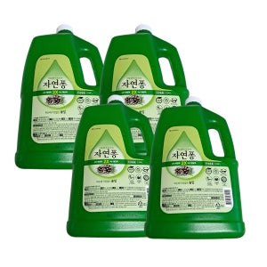 자연퐁 찌든때 걱정없는 솔잎 주방세제 용기형 3.04L 4개