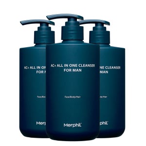 메르필 올인원 바디워시 지루성두피 남자 바디클렌저 여드름 체취개선 500g, 3개