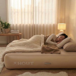 하웃도어 캠핑 에어 매트 침대 자충 소파 베드 더블