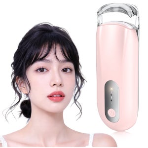 Luxeed 가열 속눈썹 고데기 히팅 뷰러 C타입 충전 2단계 온도 조절 핑크