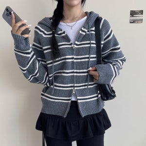 핏예쁜 고퀄리티 원단 여리여리핏 단가라 후드 집업 여자집업