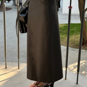26SS londonflat 런던플랏 펜슬 스커트 H라인 패치 포켓 슬릿 롱 스커트
